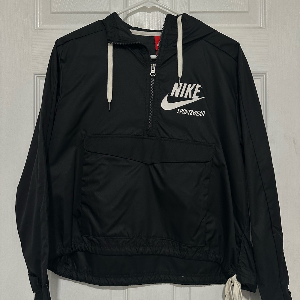 Nike Black and White Windbreaker Jacket